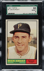 1961 Topps #1 Dick Groat SGC NM/MT 88