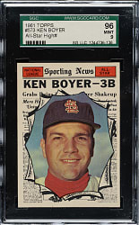 1961 Topps #573 Ken Boyer All-Star SGC MINT 96