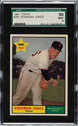 1961 Topps #161 Sherman Jones SGC MINT 96
