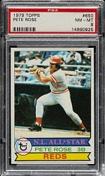 1979 Topps #650 Pete Rose PSA NM-MT 8
