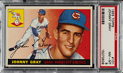 1955 Topps #101 Johnny Gray PSA NM-MT 8