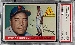1955 Topps #98 Johnny Riddle PSA NM-MT 8