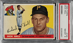1955 Topps #126 Dick Hall PSA NM-MT 8