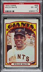 1972 Topps #49 Willie Mays PSA EX-MT 6
