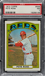 1972 Topps #559 Pete Rose PSA NM 7