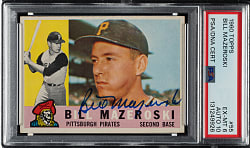 Signed 1960 Topps #55 Bill Mazeroski PSA EX-MT 6 with GEM MINT 10 Signature