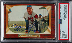Signed 1955 Bowman #102 Bobby Thomson PSA VG-EX 4 with GEM MINT 10 Signature