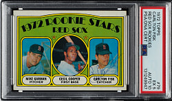 Signed 1972 Topps #79 Carlton Fisk Rookie PSA EX 5 with GEM MINT 10 Signature