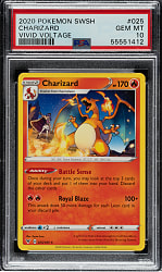 2020 Pokemon Sword & Shield Vivid Voltage #025 Charizard PSA GEM MINT 10