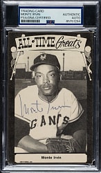Signed 1973-1980 TCMA All-Time Greats Monte Irvin - PSA/DNA