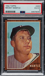1962 Topps #200 Mickey Mantle PSA VG-EX 4