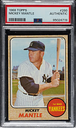 1968 Topps #280 Mickey Mantle PSA Authentic