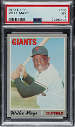 1970 Topps #600 Willie Mays PSA EX 5