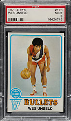 1973-1974 Topps Basketball #21 Wes Unseld PSA MINT 9