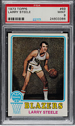 1973-1974 Topps Basketball #69 Larry Steele PSA MINT 9