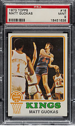 1973-1974 Topps Basketball #18 Matt Guokas PSA MINT 9
