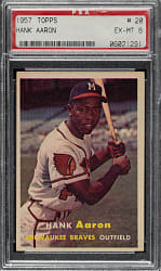 1957 Topps #20 Hank Aaron PSA EX-MT 6