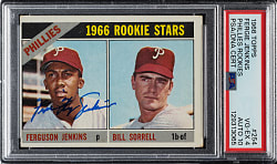 Signed 1966 Topps #254 Fergie Jenkins Rookie PSA VG-EX 4 with GEM MINT 10 Signature