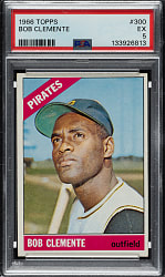 1966 Topps #300 Roberto Clemente PSA EX 5
