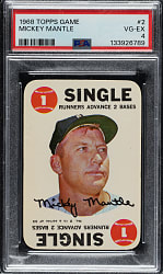 1968 Topps Game #2 Mickey Mantle PSA VG-EX 4