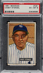 1951 Bowman #181 Casey Stengel PSA EX-MT 6