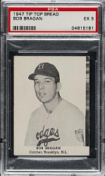 1947 D323 Tip Top Bread Bob Bragan PSA EX 5