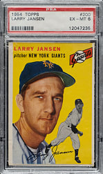 1954 Topps #200 Larry Jansen PSA EX-MT 6