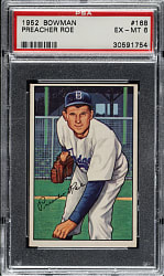 1952 Bowman #168 Preacher Roe PSA EX-MT 6