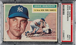 1956 Topps #302 Eddie Robinson PSA NM 7