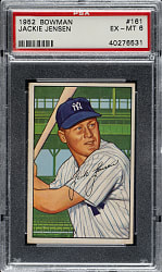1952 Bowman #161 Jackie Jensen PSA EX-MT 6