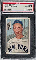 1952 Bowman #252 Frank Crosetti PSA EX-MT 6