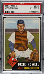 1953 Topps #255 Dixie Howell PSA EX-MT 6