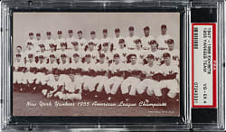 1947-1966 Exhibits 1955 New York Yankees Team PSA VG-EX 4 - American League Champions