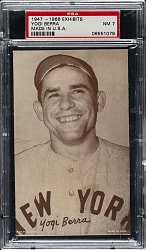 1947-1966 Exhibits Yogi Berra Made In USA Right Corner PSA NM 7