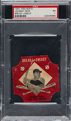 1951 Fischer's "Bread For Energy" Bread Label Johnny Mize PSA POOR 1