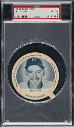 1952 Dixie Lids Billy Cox PSA GOOD 2