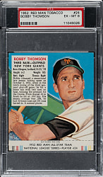 1952 Redman Tobacco #NL-24 Bobby Thomson PSA EX-MT 6
