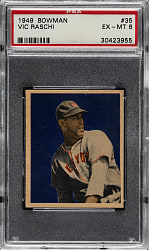 1949 Bowman #35 Vic Raschi PSA EX-MT 6