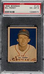 1949 Bowman #170 Bill Rigney PSA EX-MT 6