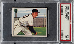 1950 Bowman #199 Jack Kramer with Copyright PSA NM 7