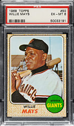 1968 Topps #50 Willie Mays PSA EX-MT 6