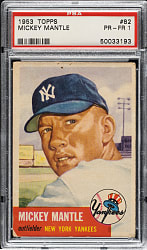 1953 Topps #82 Mickey Mantle PSA POOR 1