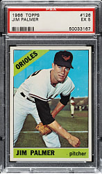 1966 Topps #126 Jim Palmer Rookie PSA EX 5
