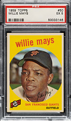 1959 Topps #50 Willie Mays PSA EX 5