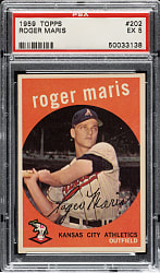 1959 Topps #202 Roger Maris PSA EX 5