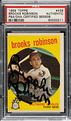 Signed 1959 Topps #439 Brooks Robinson - PSA/DNA