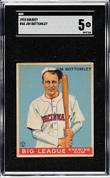 1933 R319 Goudey #44 Jim Bottomley SGC EX 5