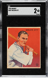 1933 R319 Goudey #207 Mel Ott SGC GOOD 2