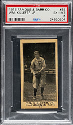 1916 M101-5 Famous & Barr #93 Bill Killefer Jr. PSA EX-MT 6