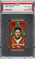 1911 T205 Gold Border Jack Quinn PSA VG-EX+ 4.5